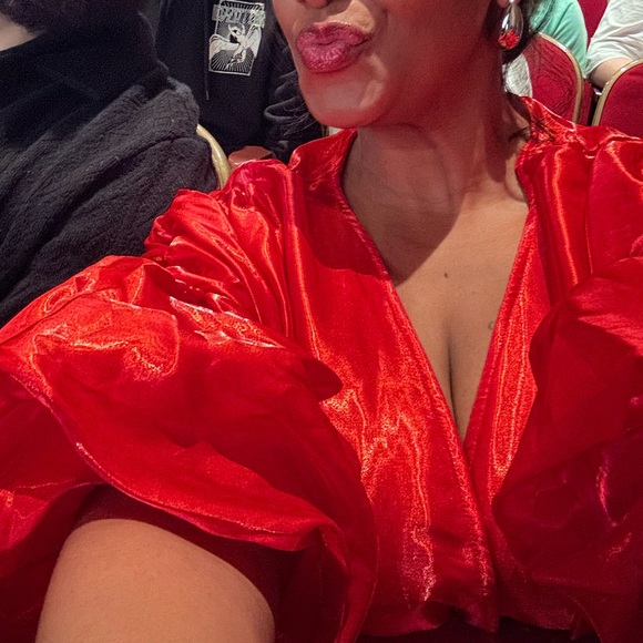 Akira Red Bubble Mini Dress - Picture 2 of 3